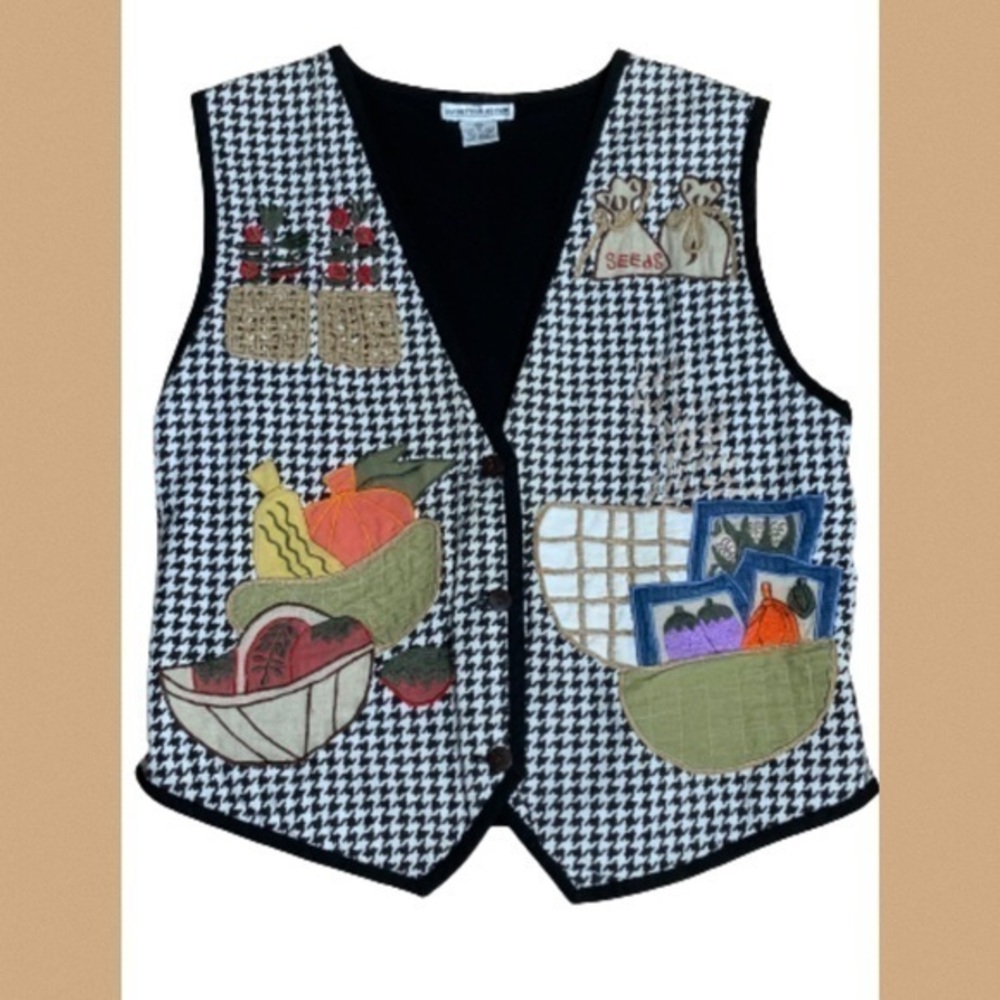 The Everett Collection Country Harvest Thanksgiving Vest Medium